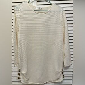 89TH+MADISON Cream Women's Top Size Large NWT